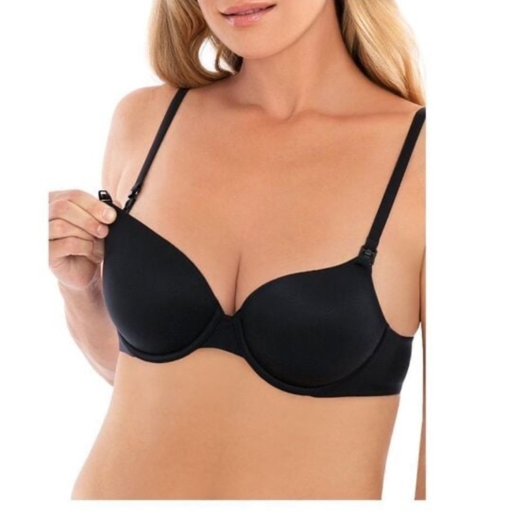 Womens Black 34D Nursing Bra